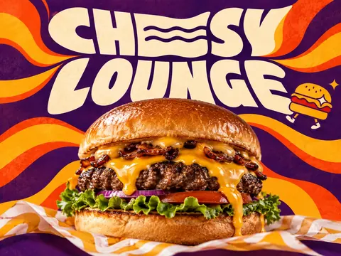 Cheesy Lounge brand identity