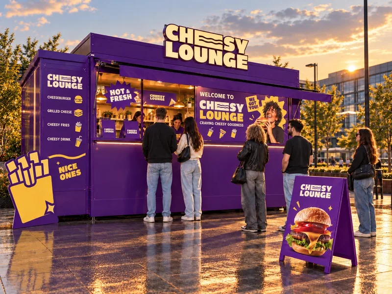 Cheesy Lounge — brand application 4